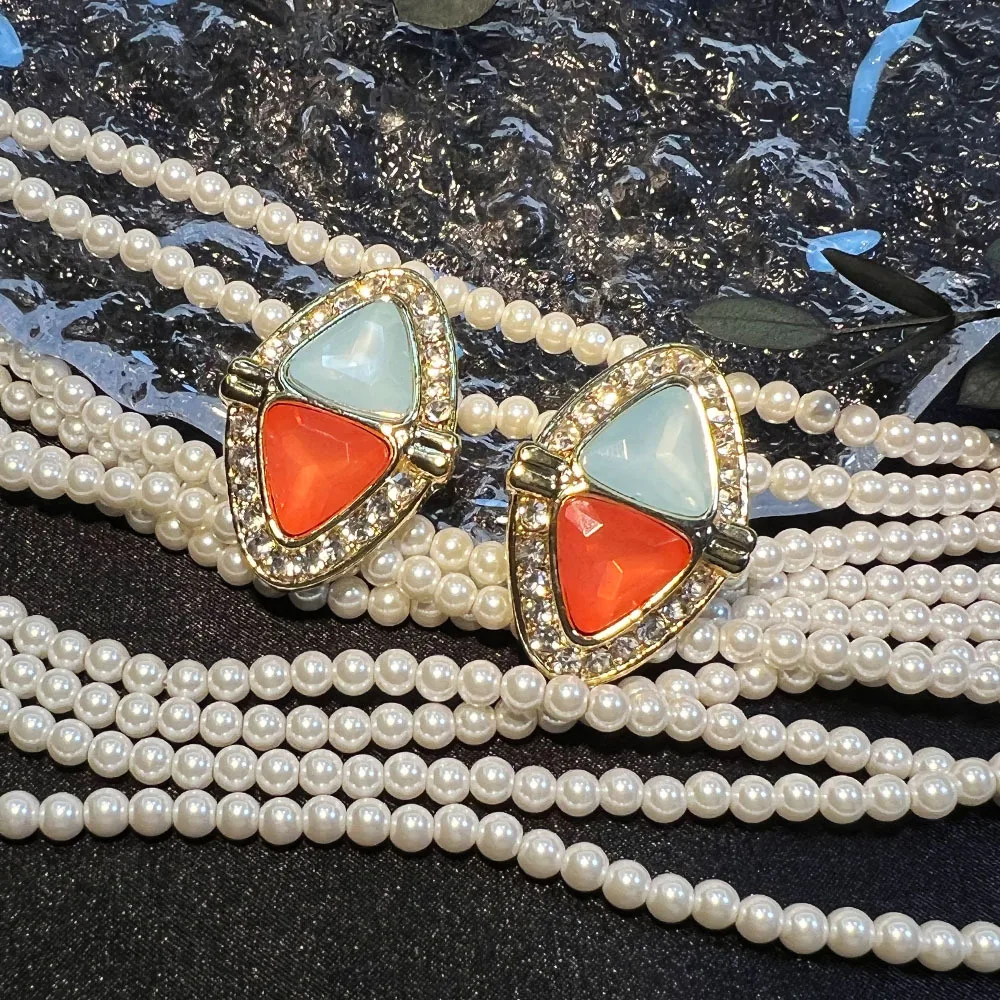 DIY accessories No pierced ear clips vintage haute couture earrings plated real gold zircon light luxury glazed marked medieval
DIY accessories No pierced ear clips vintage haute couture earrings plated real gold zircon light luxury glazed marked medieval
