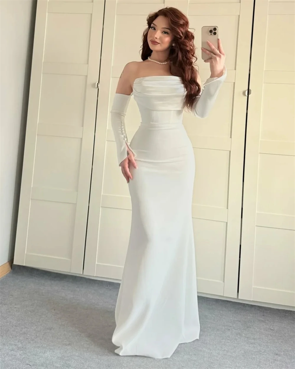 Customized Mermaid Evening Dress Party Classic Jersey Strapless Dresses Modern Saudi Arabia Available in Colors Celebrity Gowns
Customized Mermaid Evening Dress Party Classic Jersey Strapless Dresses Modern Saudi Arabia Available in Colors Celebrity Gowns