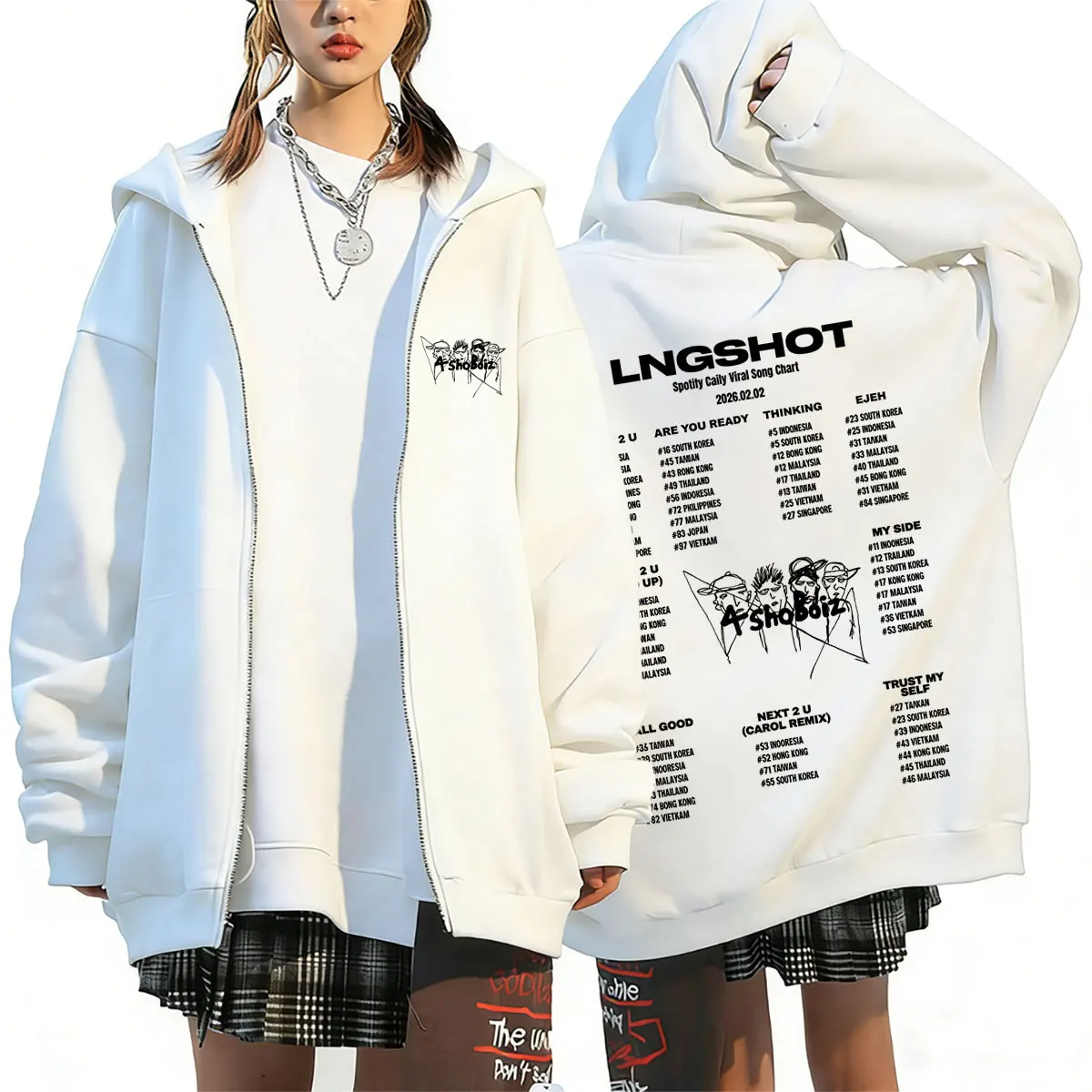 Korean Band Lngshot Jay Park 2026 Zipper Hoodie 4SHOBOIZ Merch Zip Up Sweatshirt Men Women Kpop Fashion Trend Zip Up Jacket Coat
Korean Band Lngshot Jay Park 2026 Zipper Hoodie 4SHOBOIZ Merch Zip Up Sweatshirt Men Women Kpop Fashion Trend Zip Up Jacket Coat