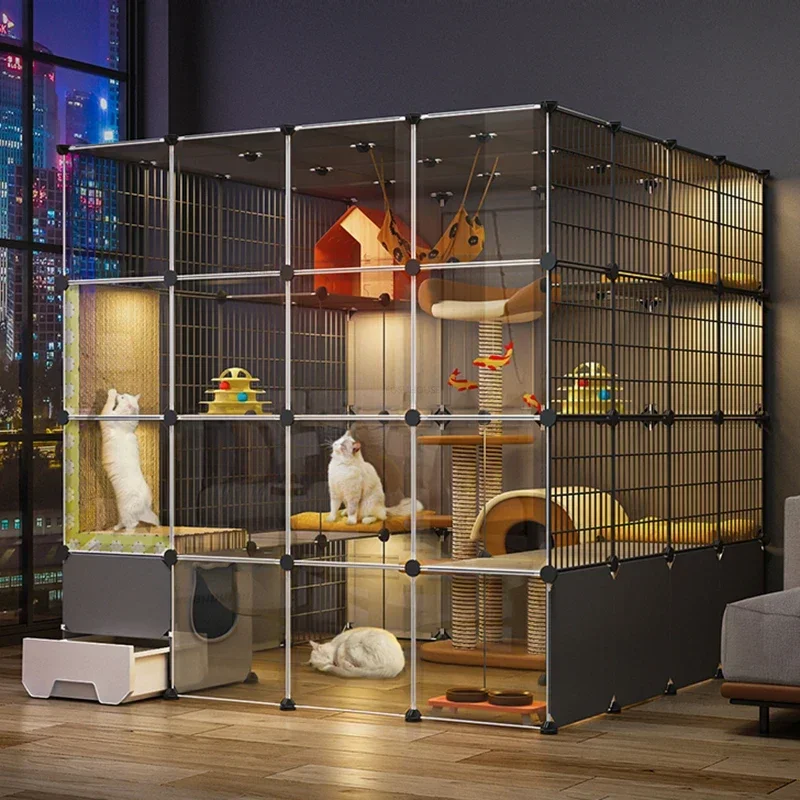 Cat Cages Super Large Free Space Cat Cage House Home Indoor Cat Villa Litter Box Integrated
Cat Cages Super Large Free Space Cat Cage House Home Indoor Cat Villa Litter Box Integrated