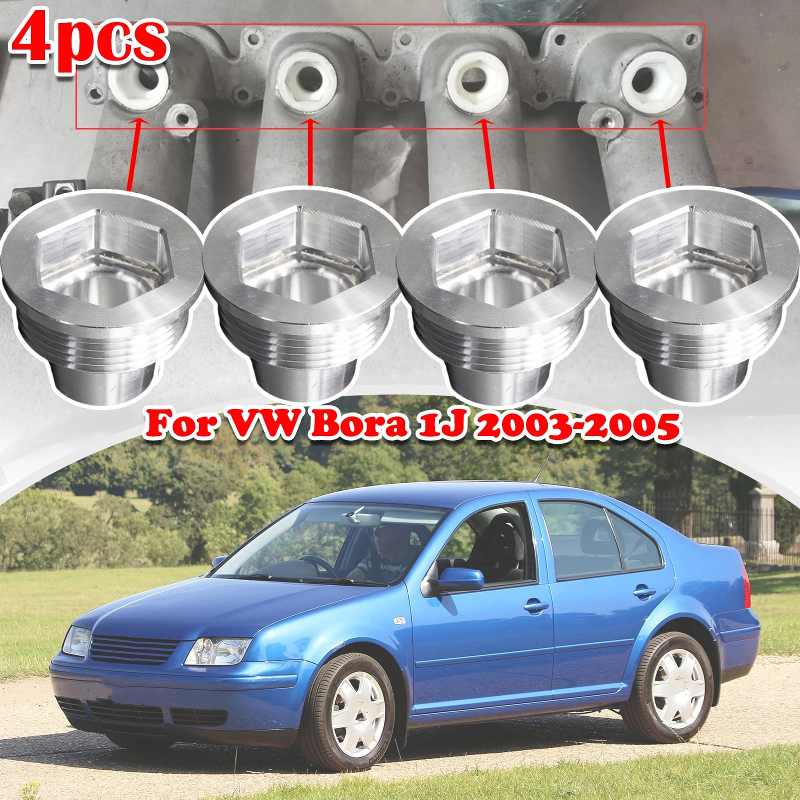 Set of 4 Upgrade Aluminum Fuel Injector Insert Cup Seat For VW Bora 1J Car Replacement Parts 06B133555H 2003 2004 2005 - 2005
Set of 4 Upgrade Aluminum Fuel Injector Insert Cup Seat For VW Bora 1J Car Replacement Parts 06B133555H 2003 2004 2005 - 2005