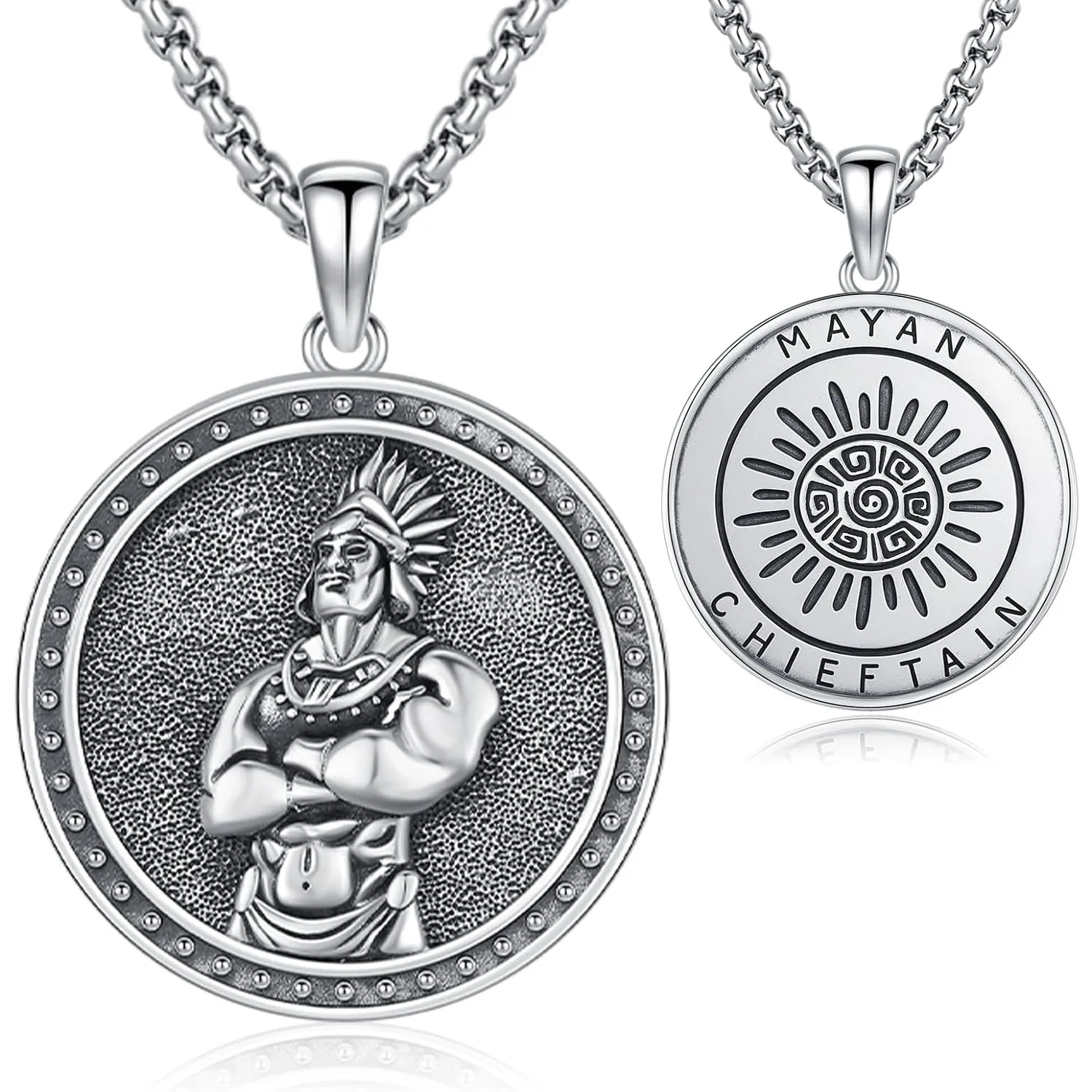 Ацтекское ожерелье из стерлингового серебра 925 пробы, ацтекский календарь, кулон, ожерелье, защита, амулет, ювелирное изделие, подарок для мужчин и женщин, Рождество
Ацтекское ожерелье из стерлингового серебра 925 пробы, ацтекский календарь, кулон, ожерелье, защита, амулет, ювелирное изделие, подарок для мужчин и женщин, Рождество
