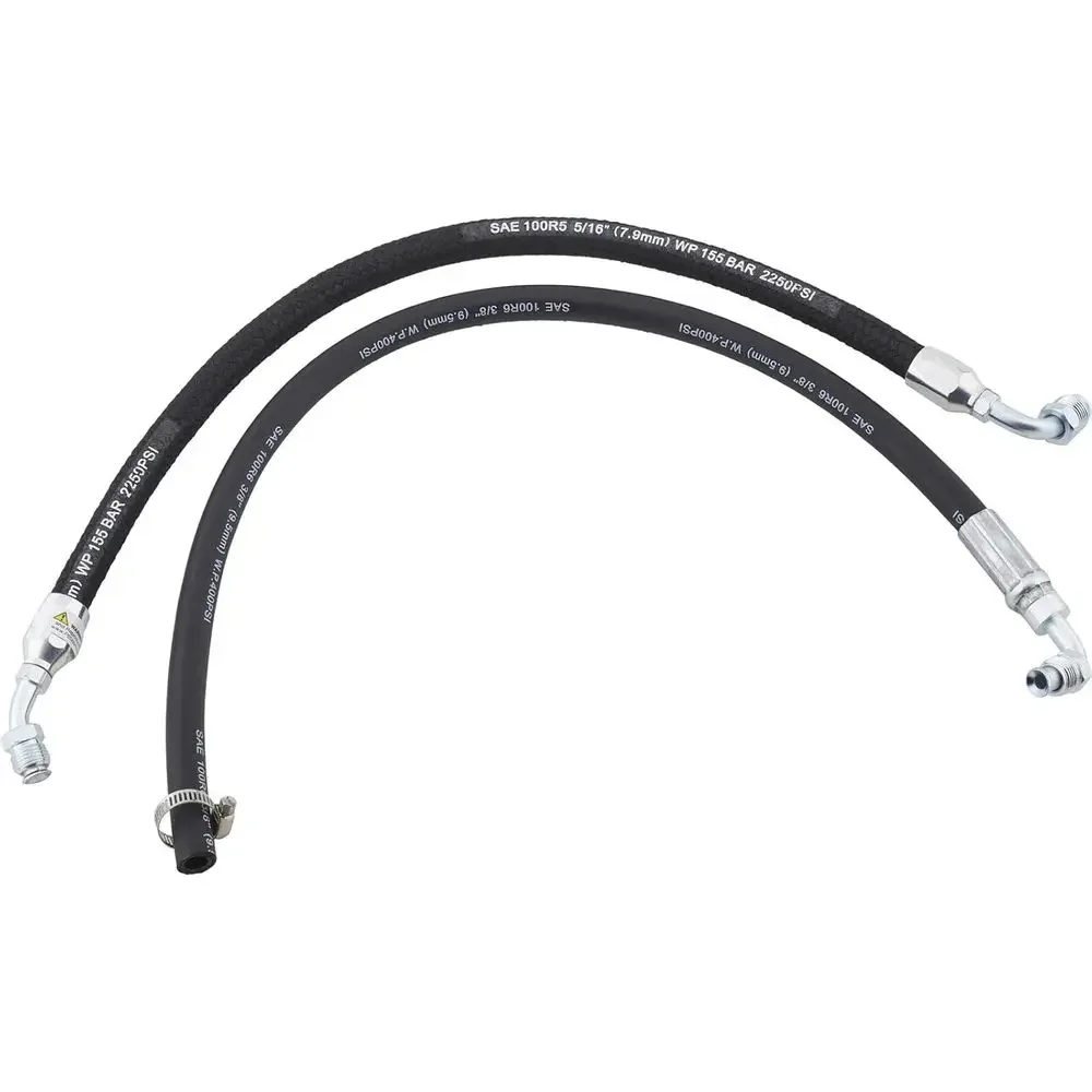 Universal Power Steering Hose Kit, 24 High Pressure and 25 Return Lines, Inverted Flare Fittings, Durable Rubber Construction
Universal Power Steering Hose Kit, 24 High Pressure and 25 Return Lines, Inverted Flare Fittings, Durable Rubber Construction