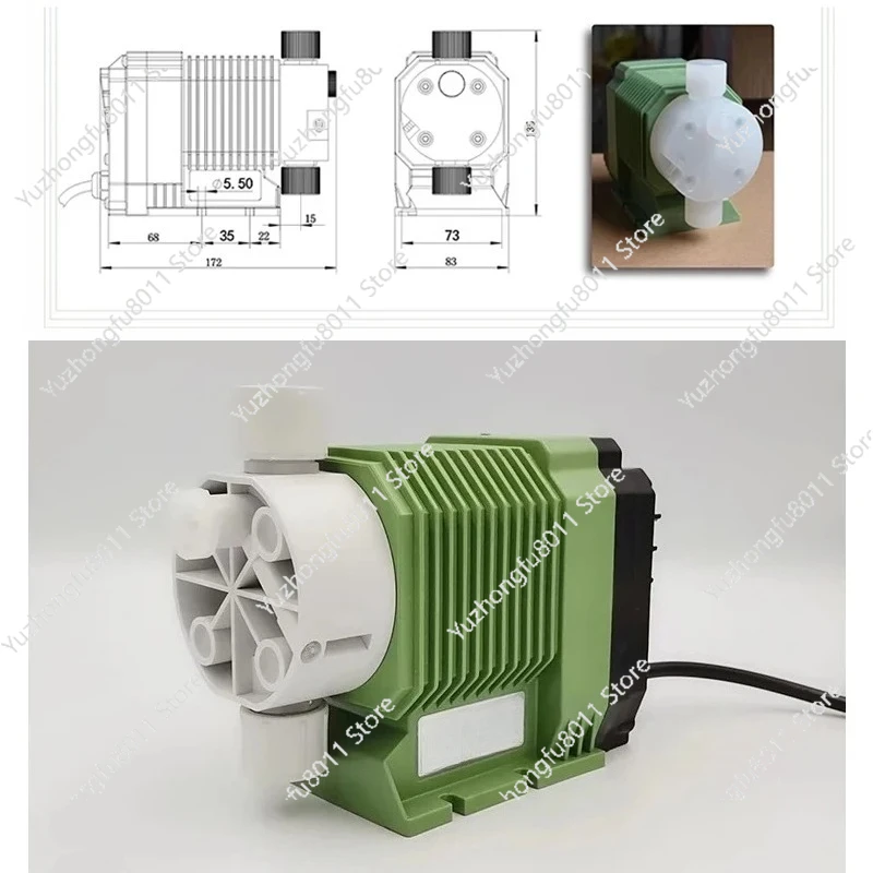 Насос-дозатор электромагнитный мембранный 220В для химикатов, устойчивый к кислотам и щелочам, для дозирования хлора и других веществ
Насос-дозатор электромагнитный мембранный 220В для химикатов, устойчивый к кислотам и щелочам, для дозирования хлора и других веществ