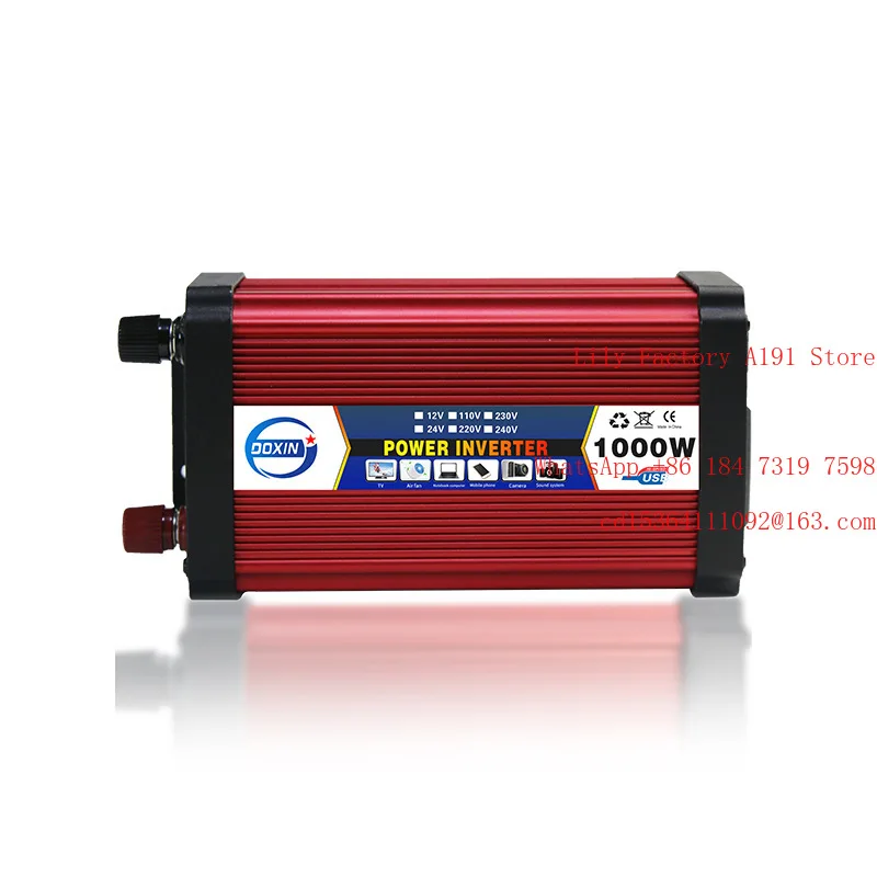 1000W Car Inverter Dual USB Inverter, Correction Wave Converter Energy Saving Intelligent Temperature Control
1000W Car Inverter Dual USB Inverter, Correction Wave Converter Energy Saving Intelligent Temperature Control