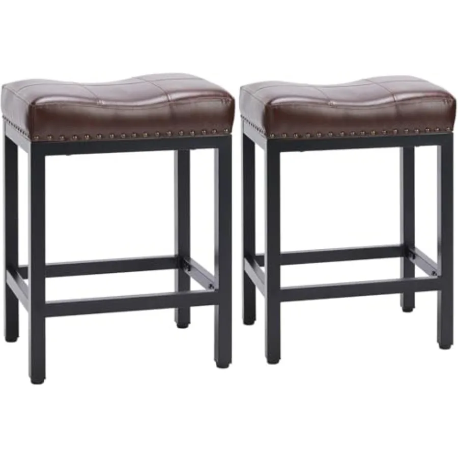 Bar Stools Set of 2, 24 Inch Barstools for Kitchen Island Counter, Counter Height Stools, Kitchen Island Chairs with Metal Base
Bar Stools Set of 2, 24 Inch Barstools for Kitchen Island Counter, Counter Height Stools, Kitchen Island Chairs with Metal Base