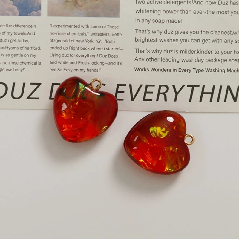 Resin Heart Charm 24x22mm Small Love Heart Pendants for Women DIY Love Jewelry Necklaces Making Findings 5-Color 
Resin Heart Charm 24x22mm Small Love Heart Pendants for Women DIY Love Jewelry Necklaces Making Findings 5-Color