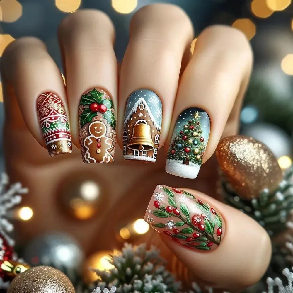 24 Pcs Christmas Decorations for False Nails Acrylic Nails Press on With Sticky Tabs Nail Art Beautiful Nail Tips Paste Nails
24 Pcs Christmas Decorations for False Nails Acrylic Nails Press on With Sticky Tabs Nail Art Beautiful Nail Tips Paste Nails