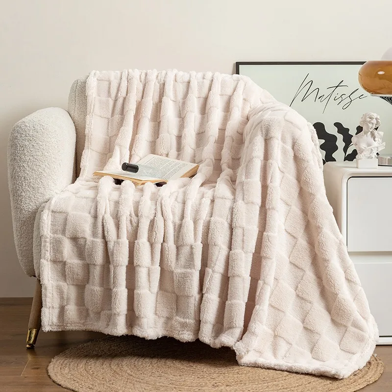 Ultra Soft Thickened Checkerboard Jacquard Blanket Taffeta Fleece Shu Cotton Fleece Sofa Nap Throw
Ultra Soft Thickened Checkerboard Jacquard Blanket Taffeta Fleece Shu Cotton Fleece Sofa Nap Throw