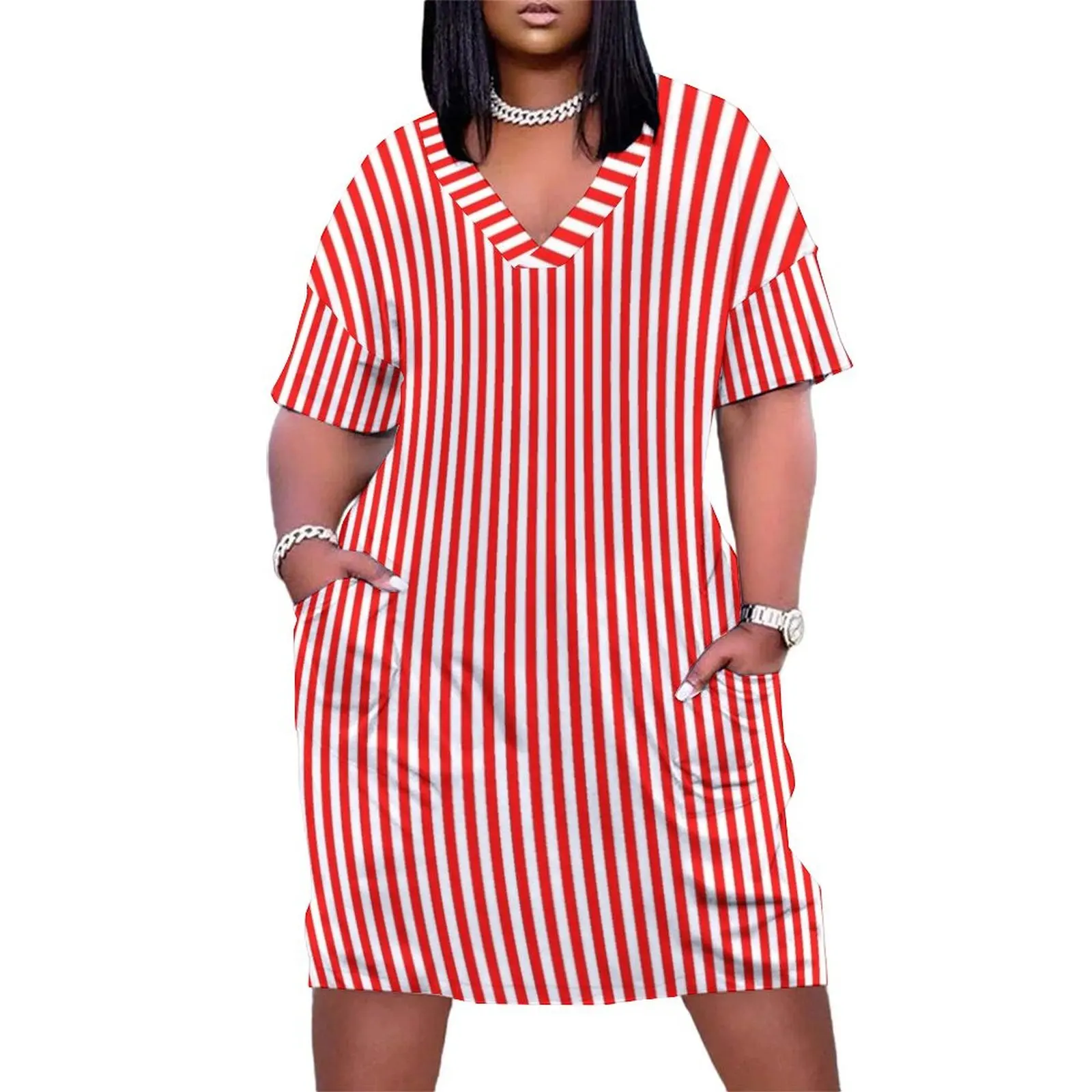 Red and White Striped Socks Loose Pocket Dress elegant evening dresses for women 2025 women's fashion dresses
Red and White Striped Socks Loose Pocket Dress elegant evening dresses for women 2025 women's fashion dresses