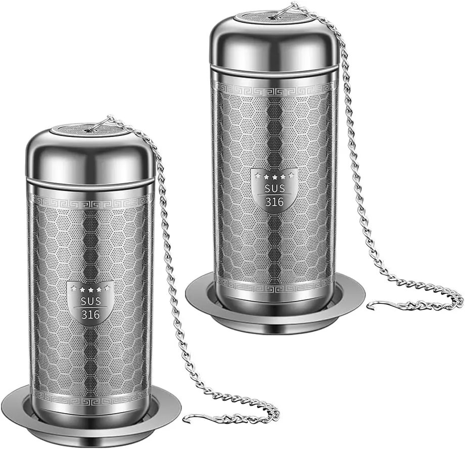 2 Pack Tea Infuser with Drip Tray, Extra Fine Mesh Tea Infusers for Loose Tea, 316 Stainless Steel Tea Strainer with Ext
2 Pack Tea Infuser with Drip Tray, Extra Fine Mesh Tea Infusers for Loose Tea, 316 Stainless Steel Tea Strainer with Ext