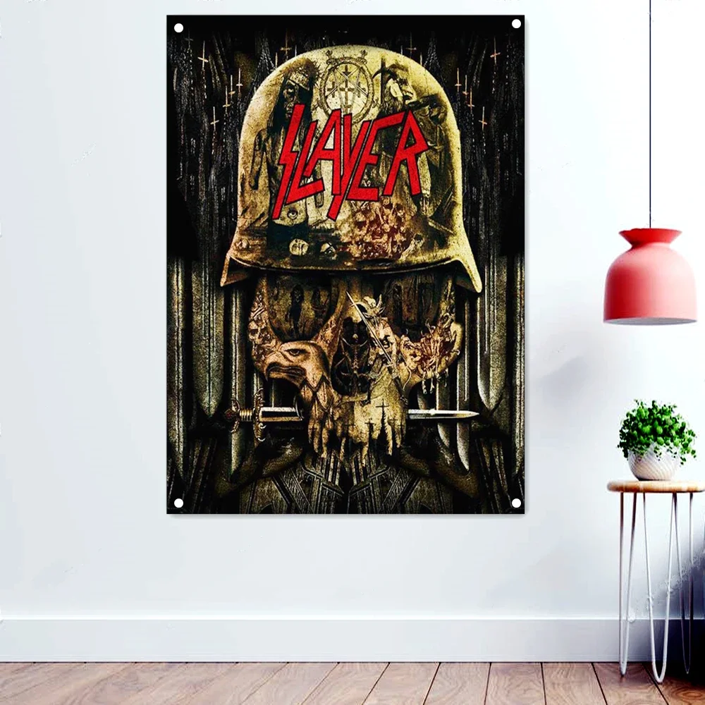 Skull Helmet Heavy Metal Artwork Banner Wall Art Scary Bloody Wallpaper Flag Death Art Tattoos Rock Band Posters Home Decoration
Skull Helmet Heavy Metal Artwork Banner Wall Art Scary Bloody Wallpaper Flag Death Art Tattoos Rock Band Posters Home Decoration