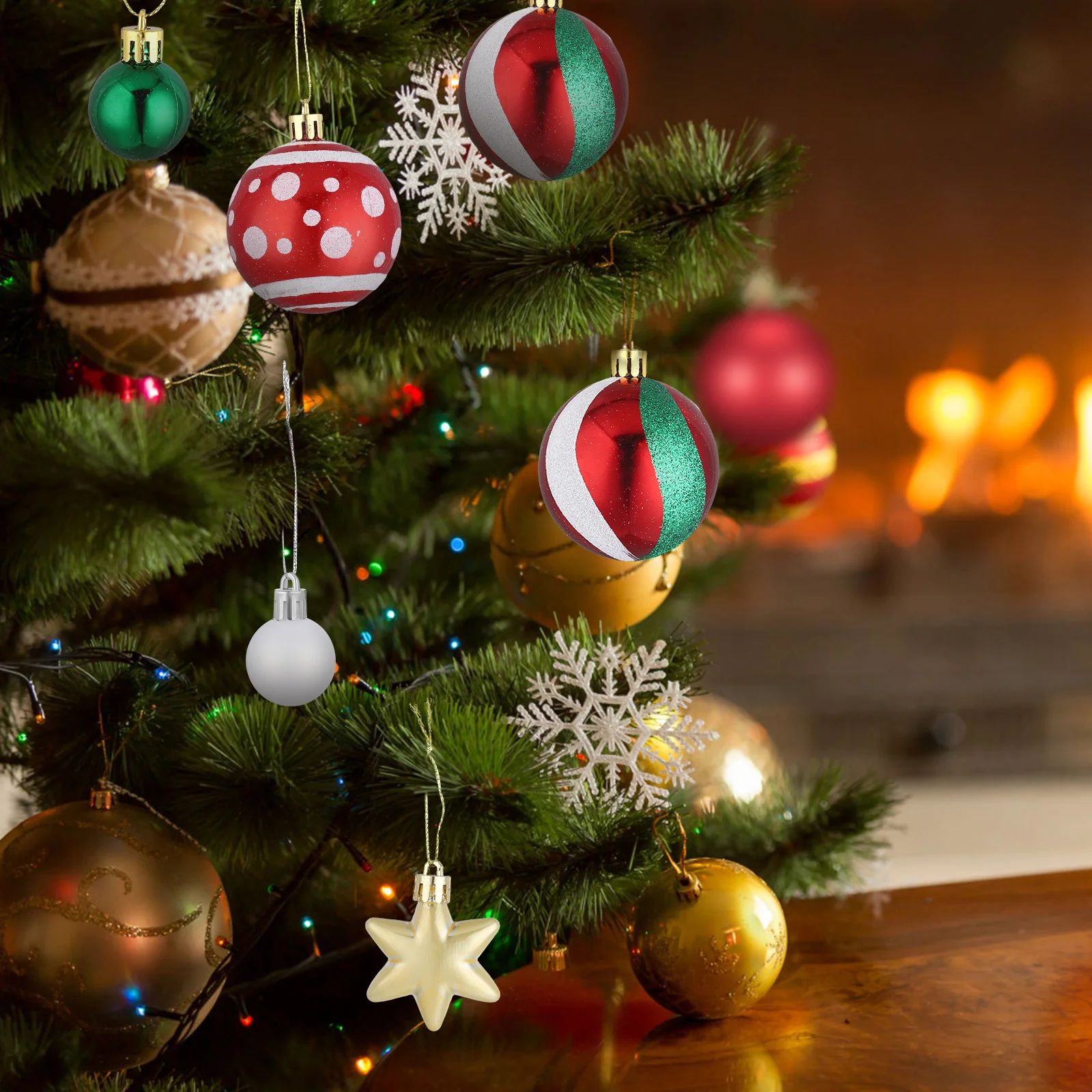 42Pcs Christmas Tree Pendants Hanging Xmas Ball Ornaments Decorative Set for Holiday Tree Tabletop Fireplace Decoration Supplies
42Pcs Christmas Tree Pendants Hanging Xmas Ball Ornaments Decorative Set for Holiday Tree Tabletop Fireplace Decoration Supplies