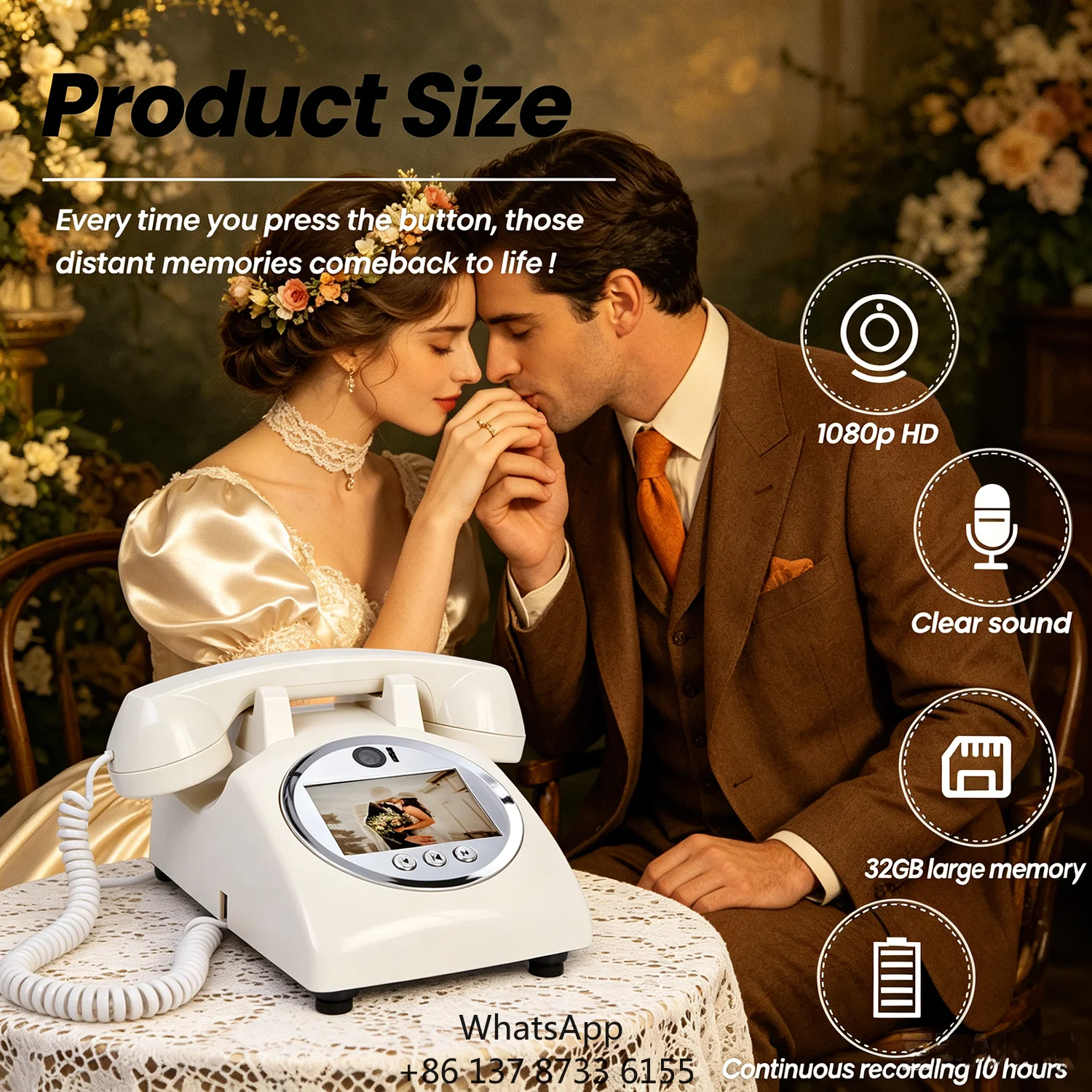 New Fashion Wedding Video Guest Book Audio Phone 1080P HD Video Message Recorder For Guest Blessing Sign-in Book
New Fashion Wedding Video Guest Book Audio Phone 1080P HD Video Message Recorder For Guest Blessing Sign-in Book