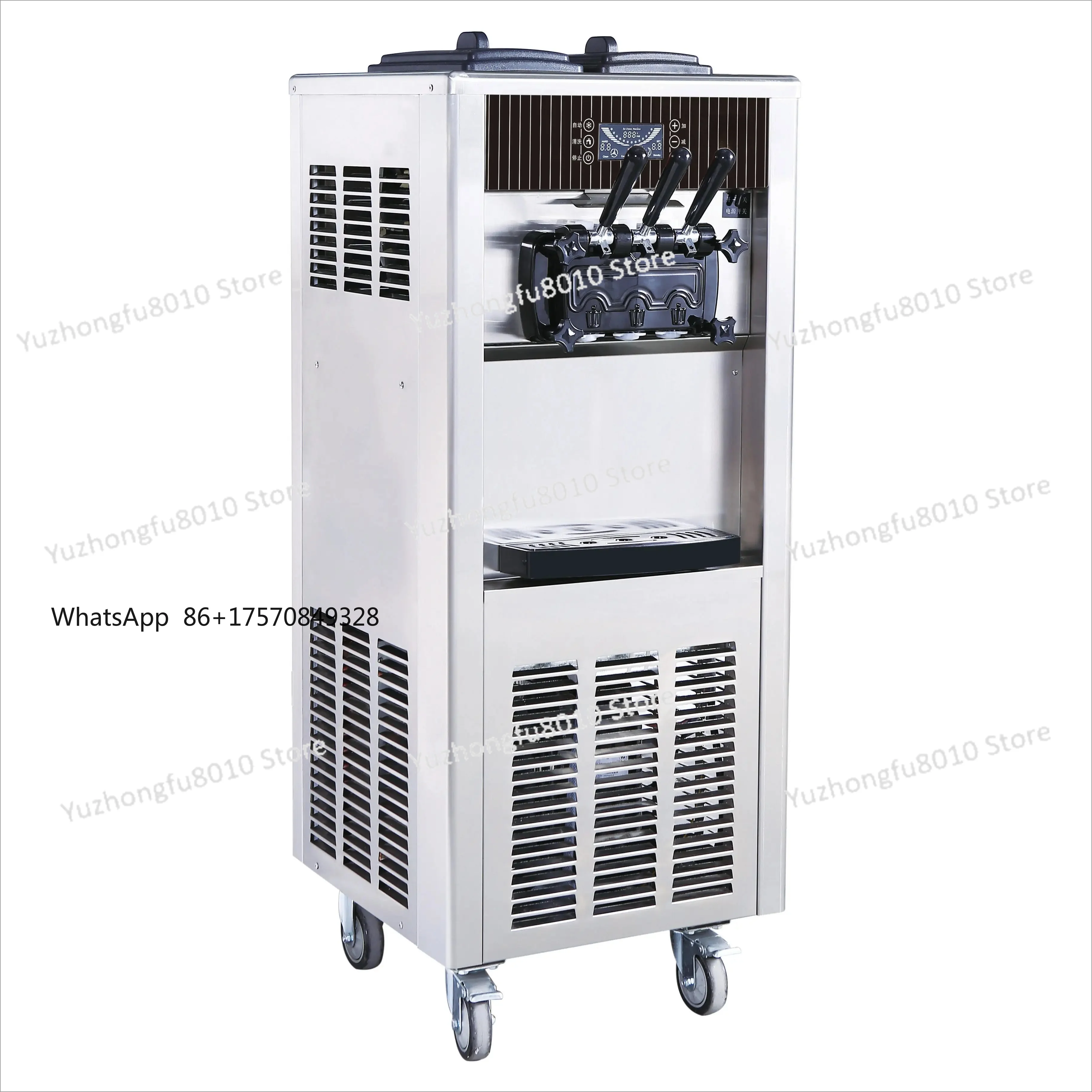 Commercial Ice Cream Machine Automatic 2200W 20-28L/5.3-7.4Gallon Per Hour Soft & Hard Serve Ice Cream Maker With LCD Display
Commercial Ice Cream Machine Automatic 2200W 20-28L/5.3-7.4Gallon Per Hour Soft & Hard Serve Ice Cream Maker With LCD Display