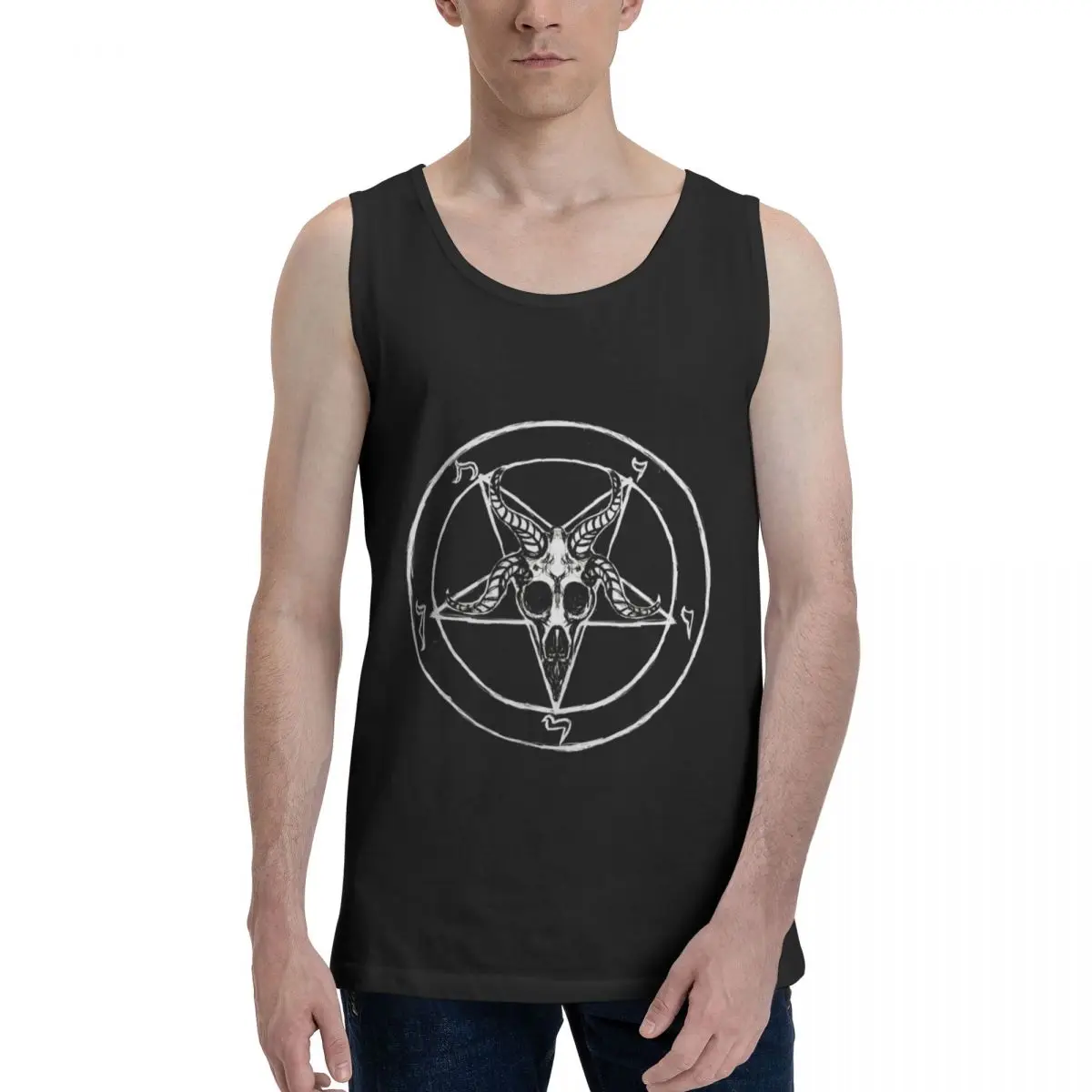Summer Solid Square Neck Tank Top Cotton Baphomet_Pentagram Women Men Plus Size Clothing Tank
Summer Solid Square Neck Tank Top Cotton Baphomet_Pentagram Women Men Plus Size Clothing Tank