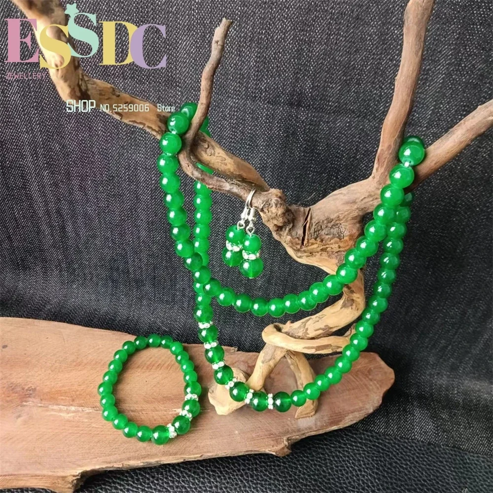 Beauty 925 Sterling Silver Earrings Jewelry Sets Jade Bracelet Necklace With 18K Gold Luxury Trendy Fine Jewelry for Women Gifts
Beauty 925 Sterling Silver Earrings Jewelry Sets Jade Bracelet Necklace With 18K Gold Luxury Trendy Fine Jewelry for Women Gifts