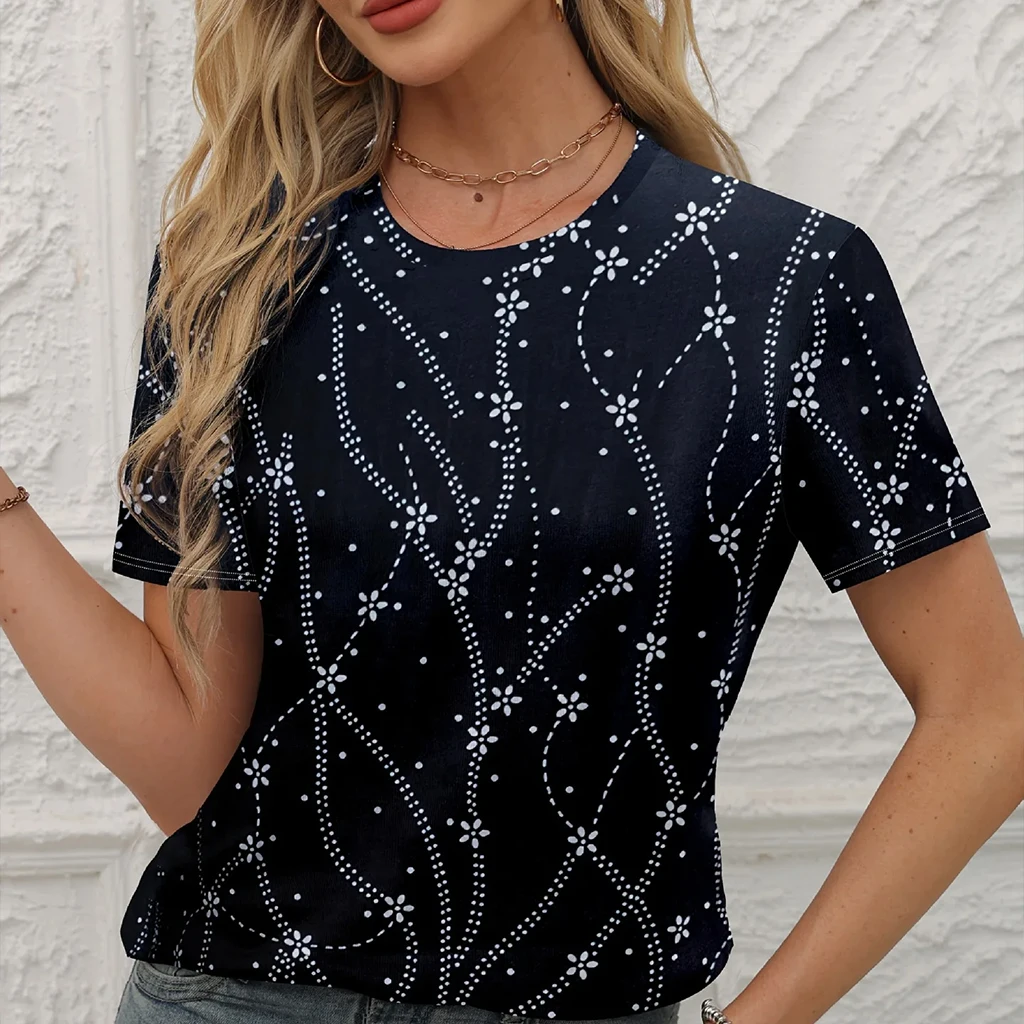 New Hot Selling Women's 3D Pattern Short Sleeved T-shirt Business Casual Elegant Round Neck Top Large-sized Outdoor Sports Shirt
New Hot Selling Women's 3D Pattern Short Sleeved T-shirt Business Casual Elegant Round Neck Top Large-sized Outdoor Sports Shirt