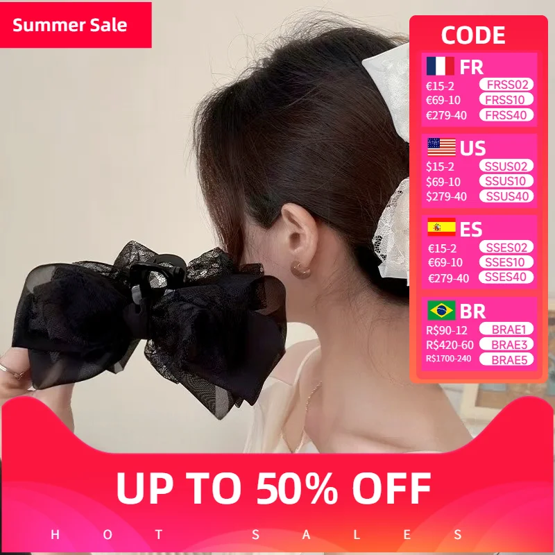 Butterfly Bow Hair Claw extra Large Bun Clips lace hairclips Transparent Clip bow shark claw 헤어핀 hair accessories for women
Butterfly Bow Hair Claw extra Large Bun Clips lace hairclips Transparent Clip bow shark claw 헤어핀 hair accessories for women