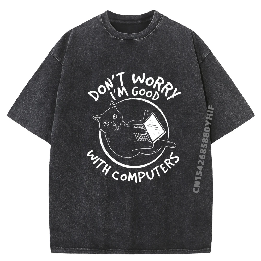 Don T Worry Cool I M Good With Computers Компьютерный техник Роскошные дизайнерские осенние футболки с рисунком Плюс размер стираная рубашка
Don T Worry Cool I M Good With Computers Компьютерный техник Роскошные дизайнерские осенние футболки с рисунком Плюс размер стираная рубашка
