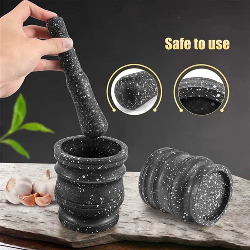 A26F-3Set Granite Pattern Pestle Set Stone Herb Spice Grinder Solid Grinder Cooking Set 
A26F-3Set Granite Pattern Pestle Set Stone Herb Spice Grinder Solid Grinder Cooking Set
