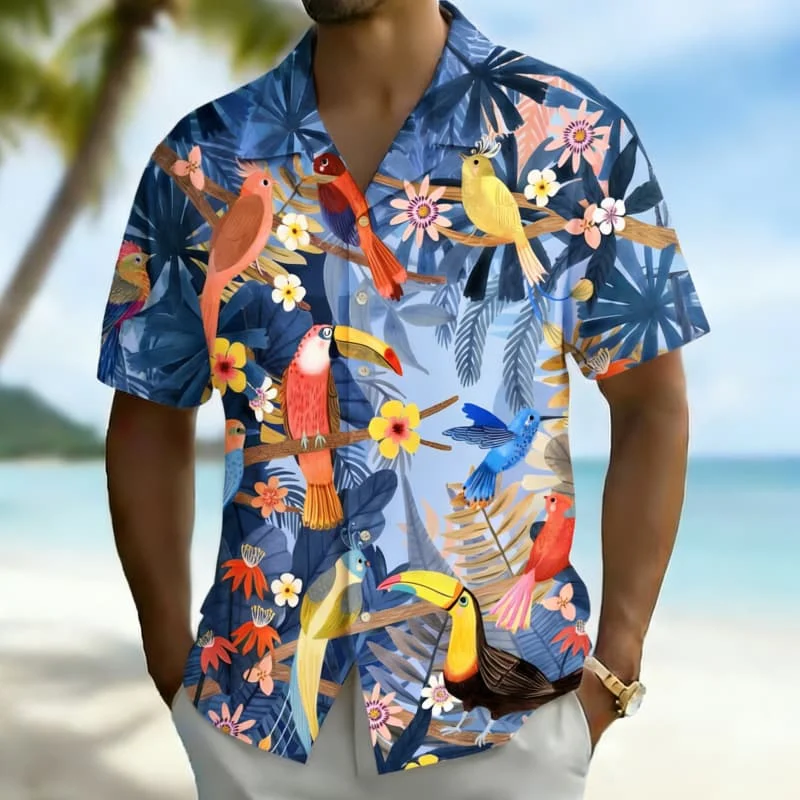 Men's Vibrant Tropical Rainforest Print Shirt, Bold Exotic Style for Summer Parties, Beach Events, Vacation & Daily Looks
Men's Vibrant Tropical Rainforest Print Shirt, Bold Exotic Style for Summer Parties, Beach Events, Vacation & Daily Looks