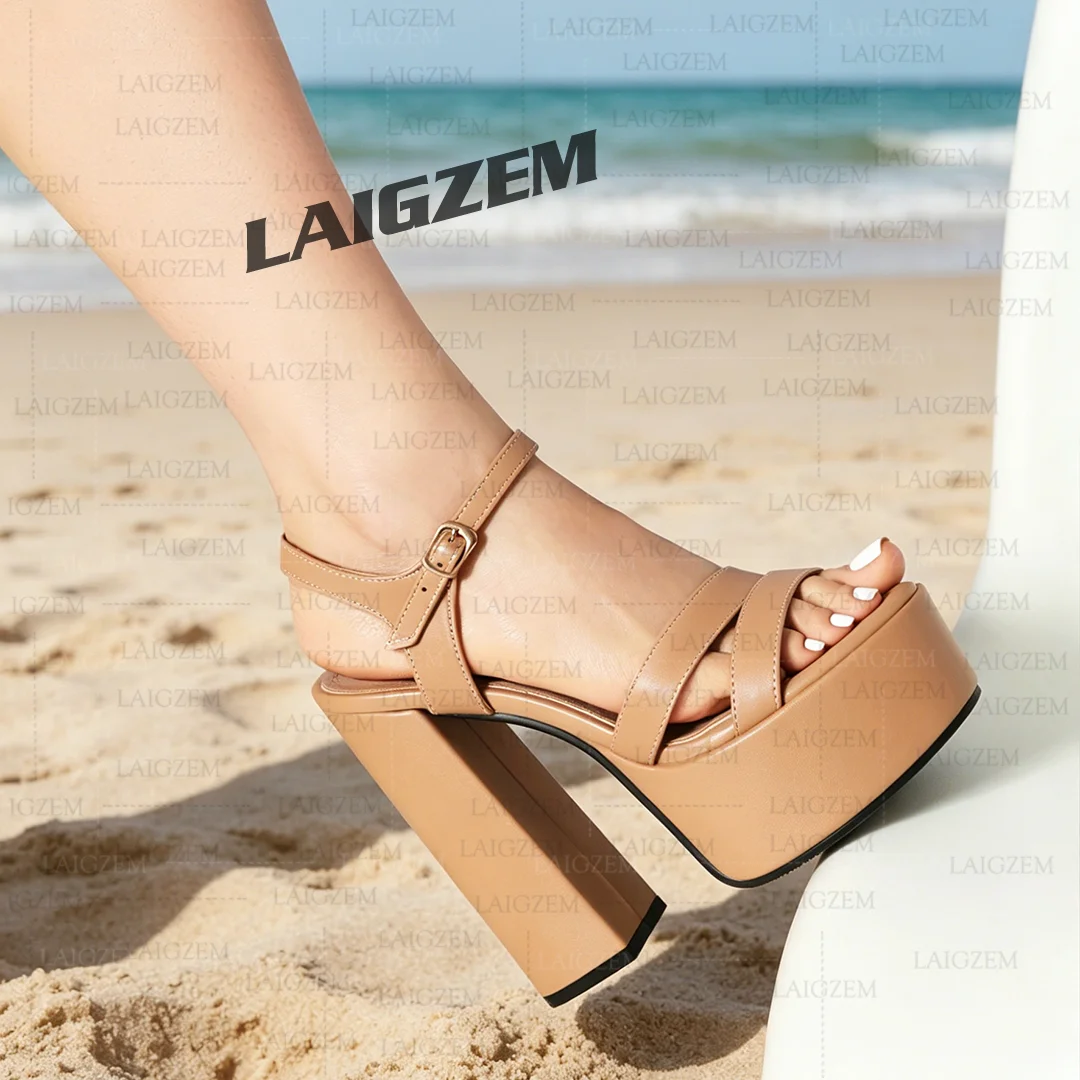 LAIGZEM Women Platform Sandals Faux Leather 15CM Thick High Heels Pumps Prom Ladies Summer Shoes Woman Large Size 36 39 40 43
LAIGZEM Women Platform Sandals Faux Leather 15CM Thick High Heels Pumps Prom Ladies Summer Shoes Woman Large Size 36 39 40 43