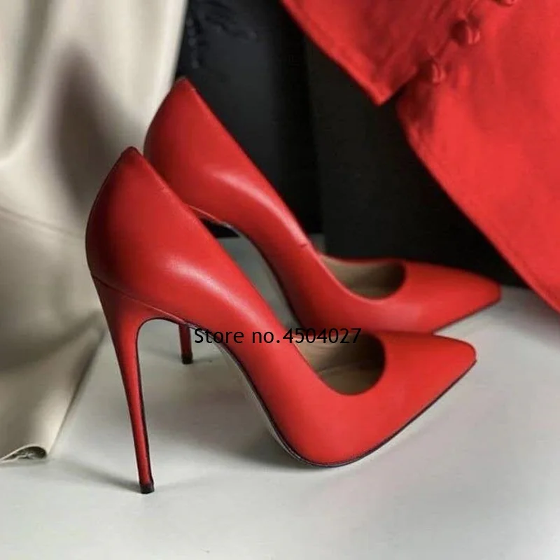 Red Black Solid Matte Leather Pointed Toe High Heels Stilettos Slip-on Sexy Women Pumps Elegant Party Wedding Shoes
Red Black Solid Matte Leather Pointed Toe High Heels Stilettos Slip-on Sexy Women Pumps Elegant Party Wedding Shoes