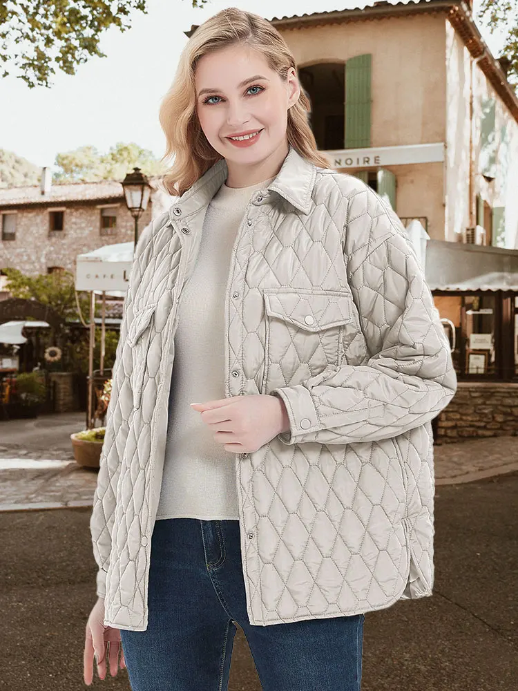 Giolshon Down Jacket Spring Autumn Women Quilted Lightweight Puffer Jacket Vest Elegant Padded Coats Parka Female Outerwear
Giolshon Down Jacket Spring Autumn Women Quilted Lightweight Puffer Jacket Vest Elegant Padded Coats Parka Female Outerwear