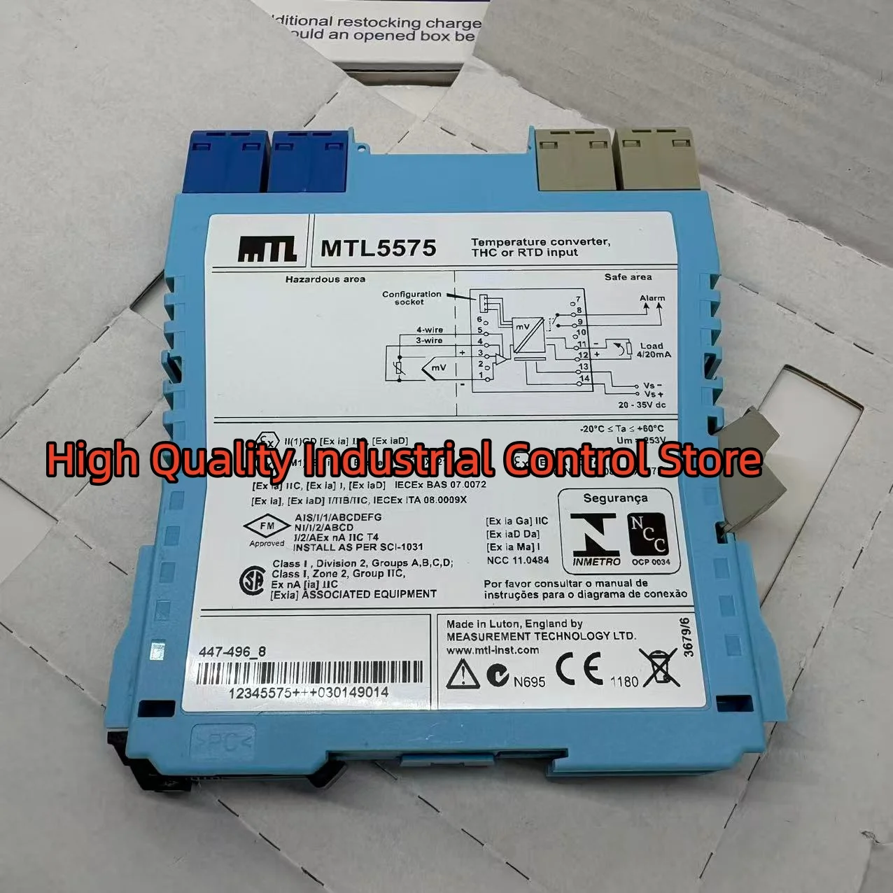 MTL5575 новый в коробке предохранительный барьер
MTL5575 новый в коробке предохранительный барьер