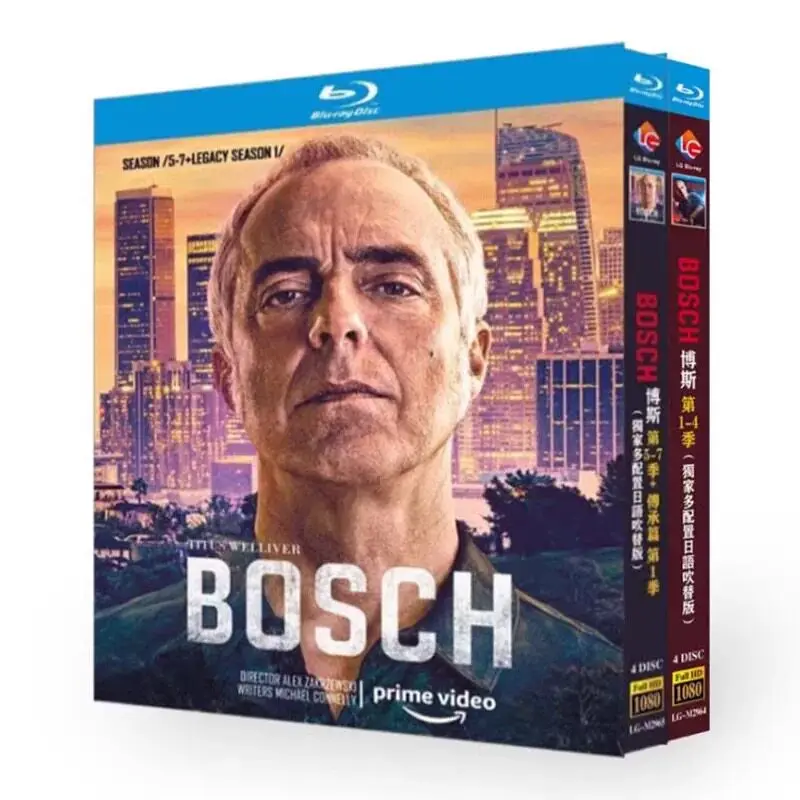 Bosch Seasons 1–7 Complete Series plus Legacy Blu-ray High Definition US TV Series BD Discs Box Set
Bosch Seasons 1–7 Complete Series plus Legacy Blu-ray High Definition US TV Series BD Discs Box Set