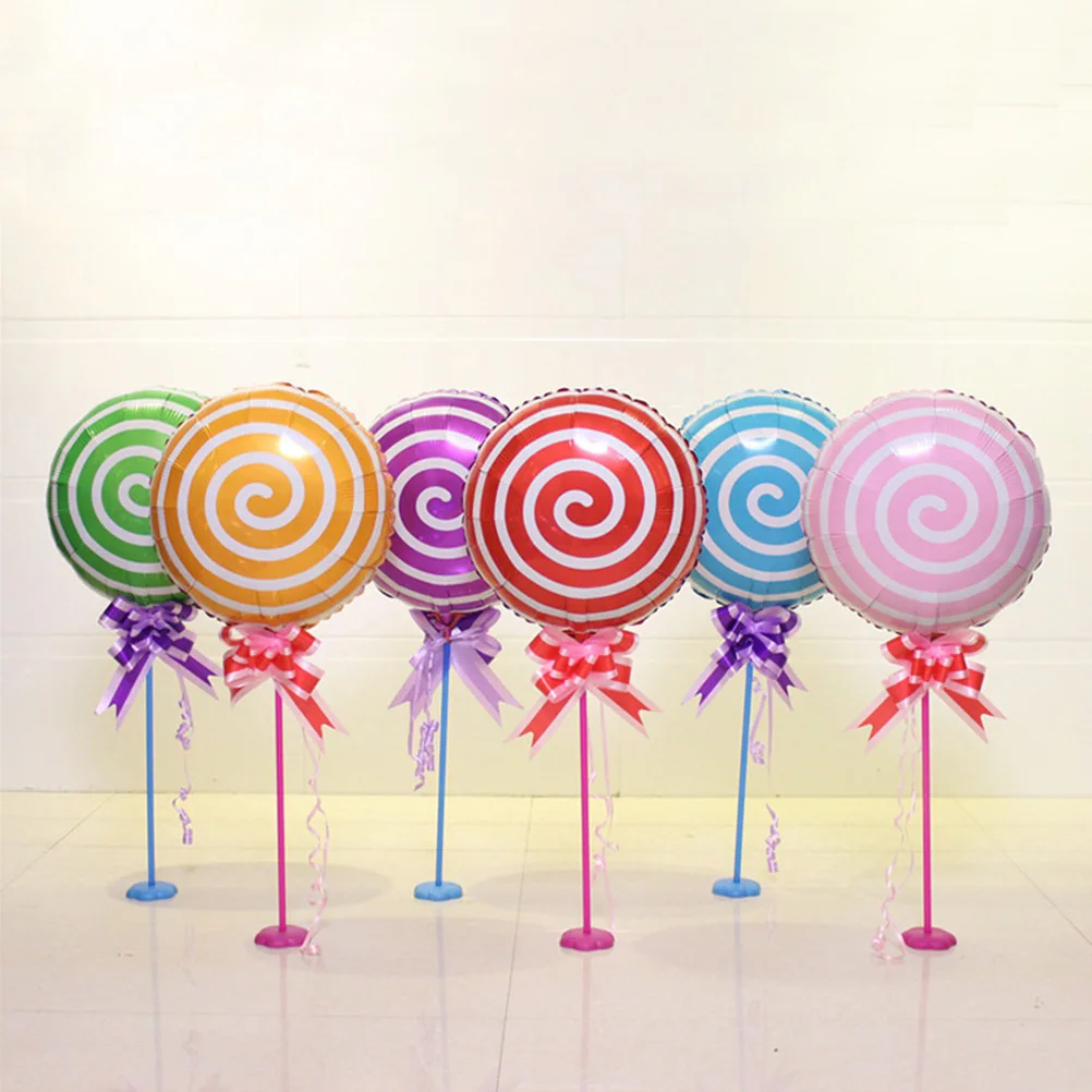 6pcs 18 Inches Lollipop Table Aluminum Foil Decor For Birthday Party Gathering Candy Decoration Foil Balloon
6pcs 18 Inches Lollipop Table Aluminum Foil Decor For Birthday Party Gathering Candy Decoration Foil Balloon