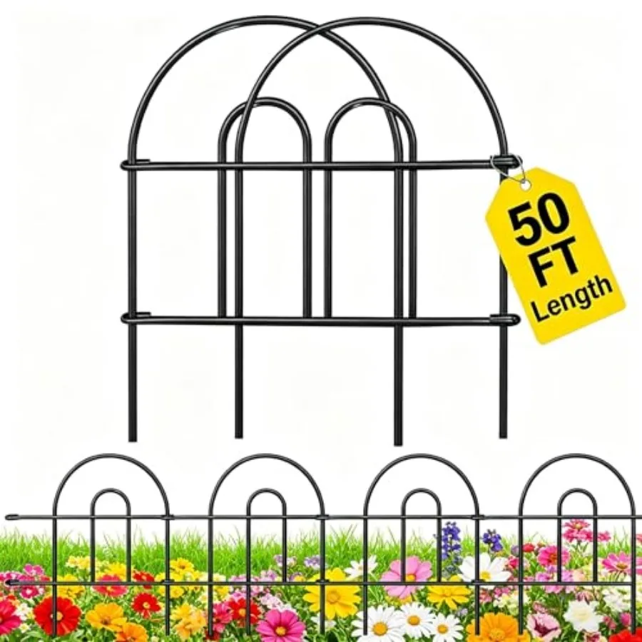 AMAGABELI 35 Panels 18in H ×50ft(L) Decorative Garden No Dig Rustproof Metal Pre-Linking Panels Garden Edging Border Animal Bar
AMAGABELI 35 Panels 18in H ×50ft(L) Decorative Garden No Dig Rustproof Metal Pre-Linking Panels Garden Edging Border Animal Bar