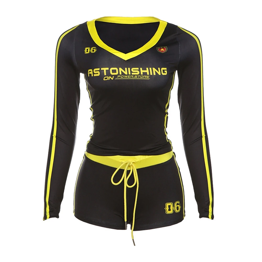 Mia Muse Select Women's Sets Autumn Cool Chic Letter Printing Side Stripe Long Sleeve Crew Neck Elastic Waist Sporty Shorts Sets
Mia Muse Select Women's Sets Autumn Cool Chic Letter Printing Side Stripe Long Sleeve Crew Neck Elastic Waist Sporty Shorts Sets