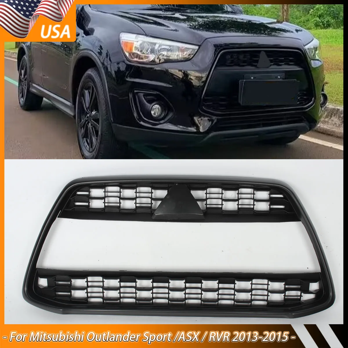 Front Bumper Grille Mesh Black For Mitsubishi Outlander Sport ASX RVR 2013 2014 2015 Car Grill Bumper Trim Automotive Parts
Front Bumper Grille Mesh Black For Mitsubishi Outlander Sport ASX RVR 2013 2014 2015 Car Grill Bumper Trim Automotive Parts