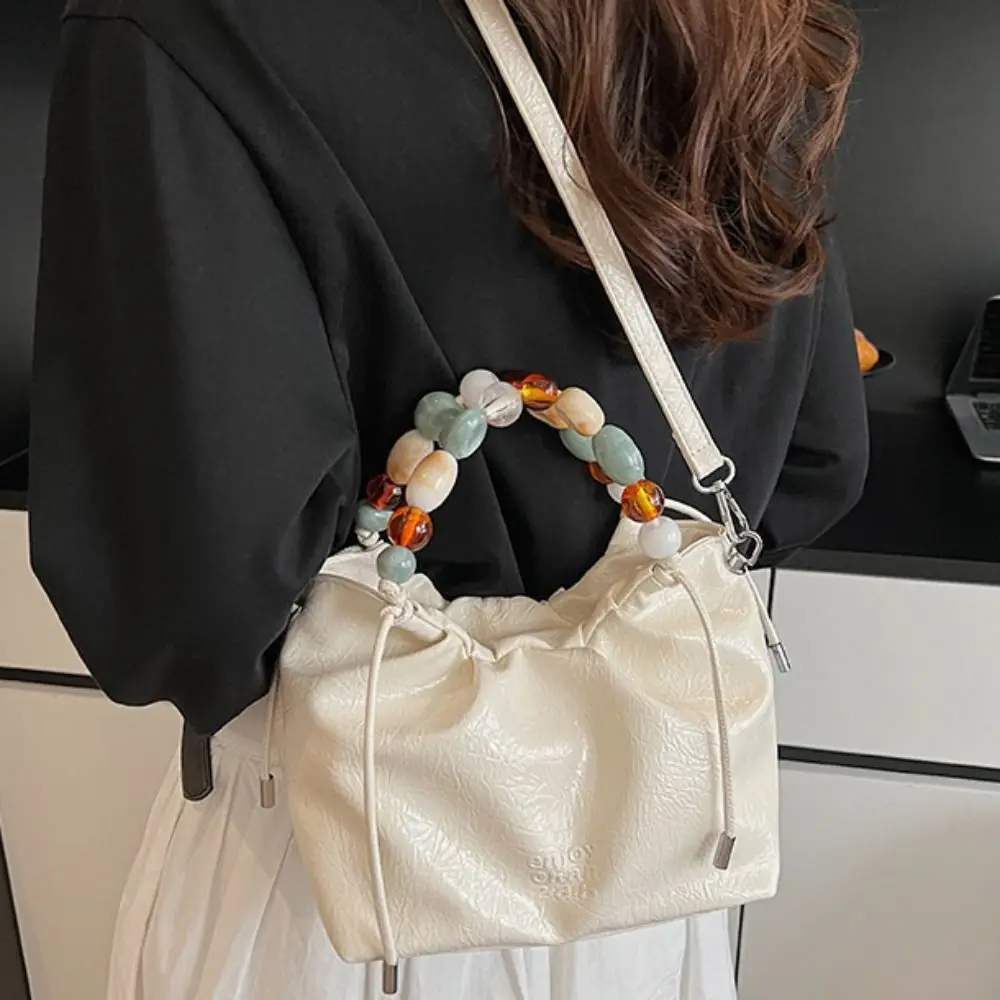 Tote Bag Beading Handle Shoulder Bag Messenger Bags Letter Printing Silver PU Bag Crossbody Bag Korean Style
Tote Bag Beading Handle Shoulder Bag Messenger Bags Letter Printing Silver PU Bag Crossbody Bag Korean Style