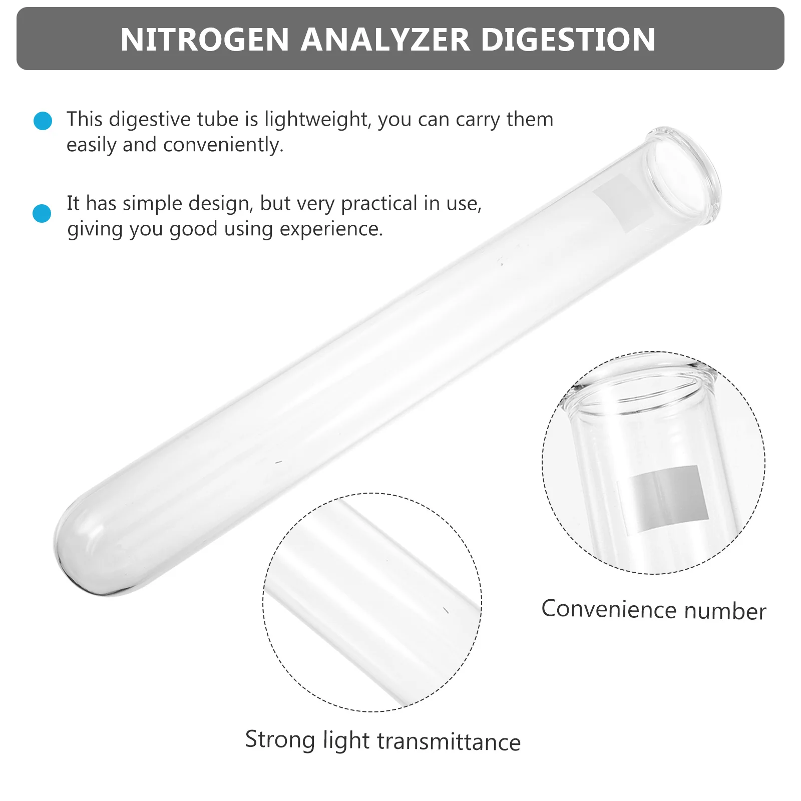 Durable Digestive Tube Simple Practical Design Easy Clean Nitrogen Analyzer Protein Digestion Laboratory Equipment
Durable Digestive Tube Simple Practical Design Easy Clean Nitrogen Analyzer Protein Digestion Laboratory Equipment