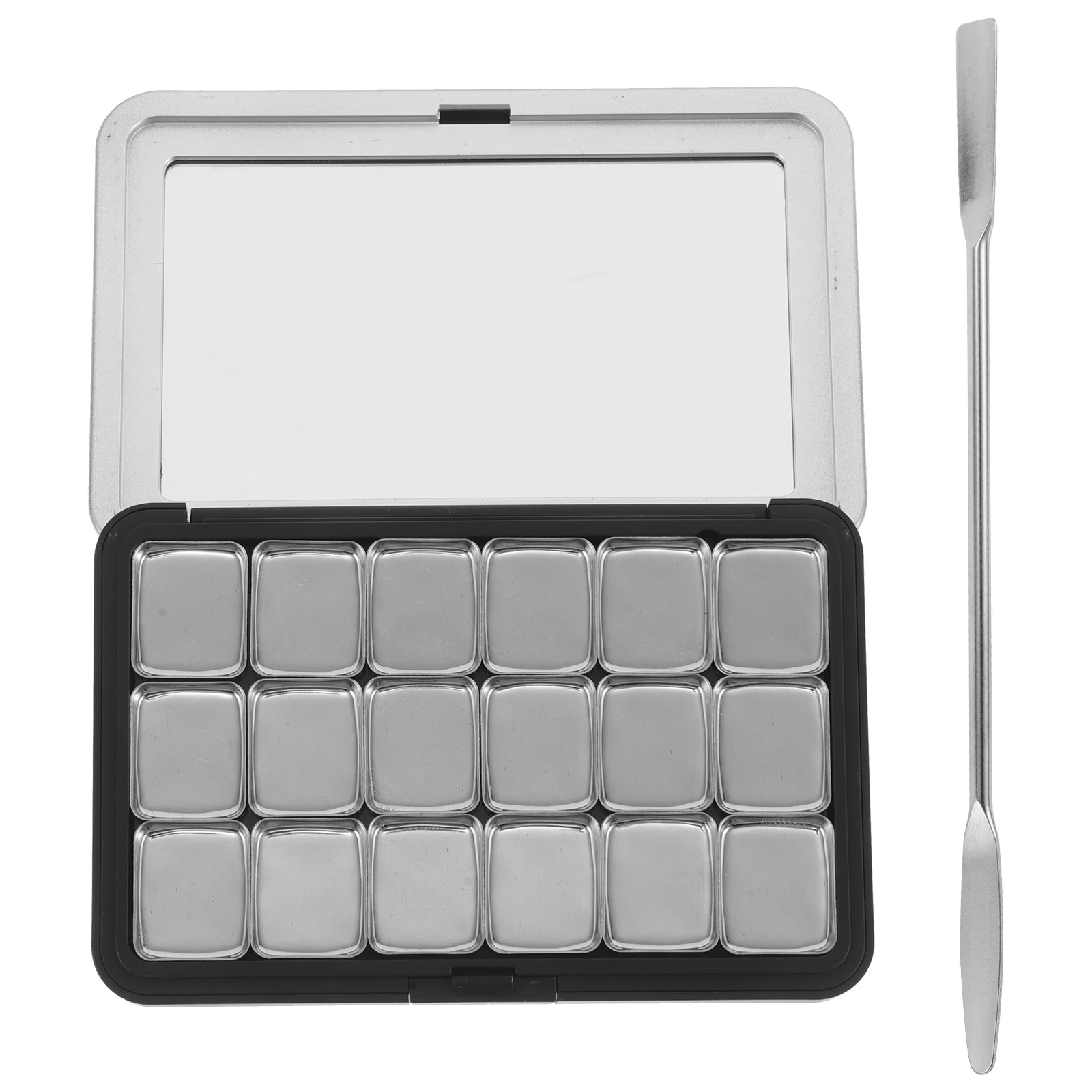 Empty Makeup Palette Storage Box 18-Grid Nail Mixing Palette Portable Organizer Nail Tool Box Glittery Powder Tray for Gel 
Empty Makeup Palette Storage Box 18-Grid Nail Mixing Palette Portable Organizer Nail Tool Box Glittery Powder Tray for Gel