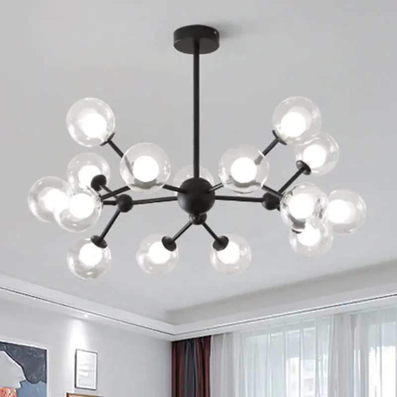 Modern Led Ceiling Chandelier Glass Ball Pendant Lamp Living Room Bedroom Dining Room Home Decoration Nordic Black Hanging Lamp
Modern Led Ceiling Chandelier Glass Ball Pendant Lamp Living Room Bedroom Dining Room Home Decoration Nordic Black Hanging Lamp