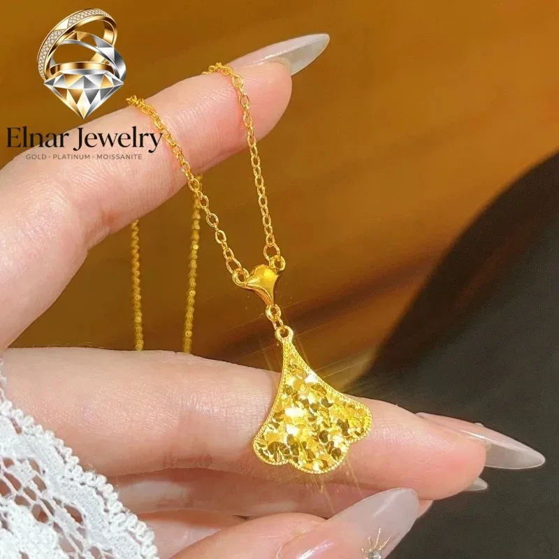 Elnar Jewelry Luxury 24K 9999 Pure Gold real gold Women's Ice Crushed Ginkgo Leaf Pendant Necklace Small Skirt Clavicle Chain
Elnar Jewelry Luxury 24K 9999 Pure Gold real gold Women's Ice Crushed Ginkgo Leaf Pendant Necklace Small Skirt Clavicle Chain