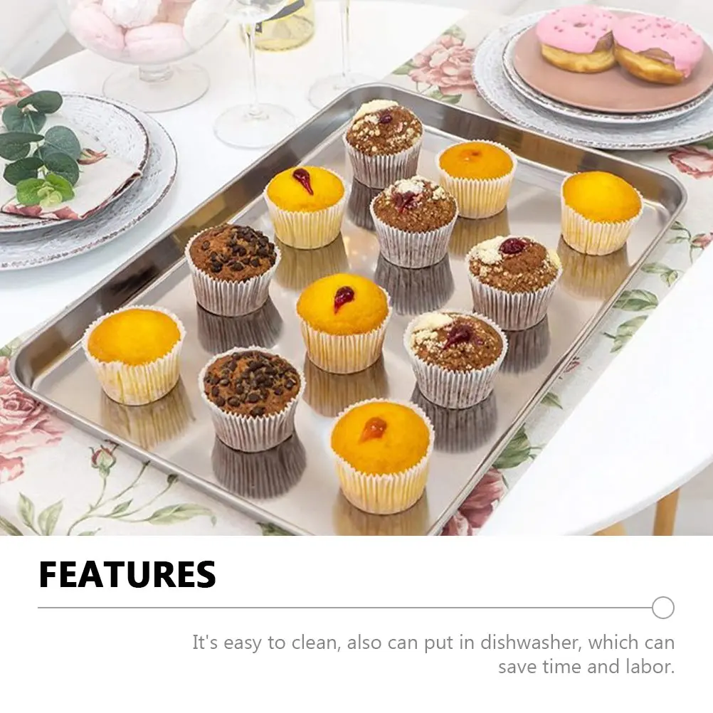 1 Set Stainless Steel Baking Tray Cooling Net Rack Food Grade Large Capacity Multifunctional Draining Oil Tray Roasting Chicken
1 Set Stainless Steel Baking Tray Cooling Net Rack Food Grade Large Capacity Multifunctional Draining Oil Tray Roasting Chicken