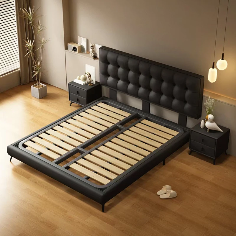 Wholesale Leather Bed Set Furniture Bedroom Minimalist Soft Bed Frame for Home Upholstered Cheap King Bed with Storage for Sale
Wholesale Leather Bed Set Furniture Bedroom Minimalist Soft Bed Frame for Home Upholstered Cheap King Bed with Storage for Sale
