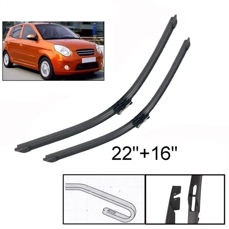 Wiper Front Wiper Blades Set For Kia Picanto SA MK1 2004 - 2011 Windshield Windscreen Window Brushes 22"+16"
Wiper Front Wiper Blades Set For Kia Picanto SA MK1 2004 - 2011 Windshield Windscreen Window Brushes 22"+16"