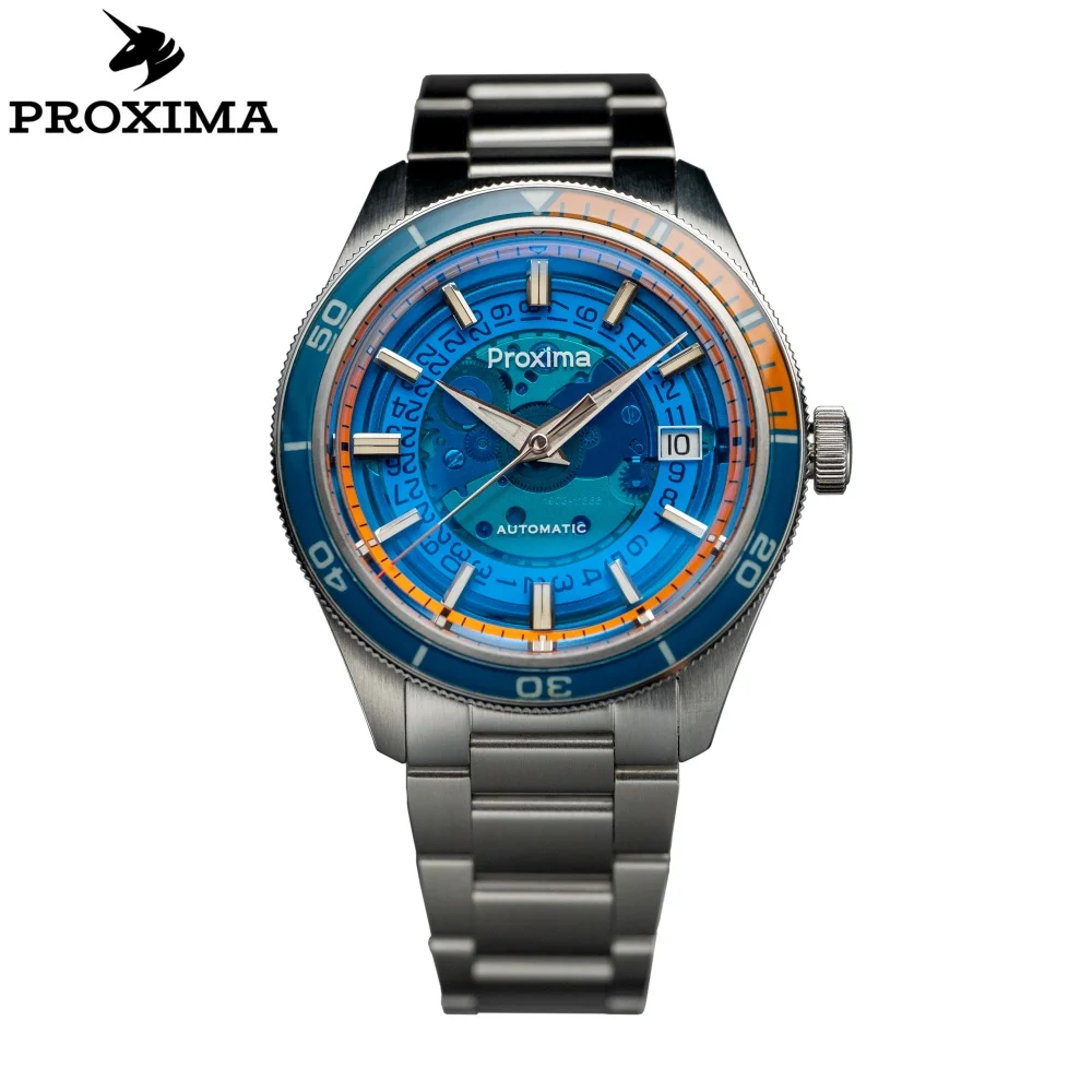 PROXIMA PX1701 39 мм Роскошные мужские часы Деловые деловые часы для мужчин Автоматические механические сапфировое стекло с окошком даты
PROXIMA PX1701 39 мм Роскошные мужские часы Деловые деловые часы для мужчин Автоматические механические сапфировое стекло с окошком даты