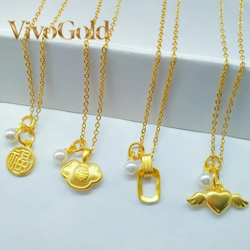 VivoGold VivoGold Luxury 9999 24K Real Gold Pearl Luck Pendant Jewelry Gift Jewelry for Women Gift for Wife Necklaces for Women
VivoGold VivoGold Luxury 9999 24K Real Gold Pearl Luck Pendant Jewelry Gift Jewelry for Women Gift for Wife Necklaces for Women