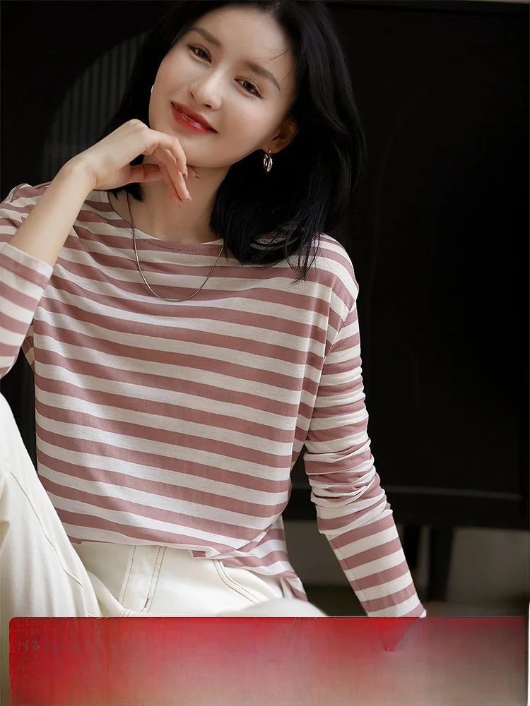 Свободная футболка Long Sve Striped Base irt Inner Wear T-shirt Commute Sle round Ne XYC583922AG Xhange Women's Faion
Свободная футболка Long Sve Striped Base irt Inner Wear T-shirt Commute Sle round Ne XYC583922AG Xhange Women's Faion
