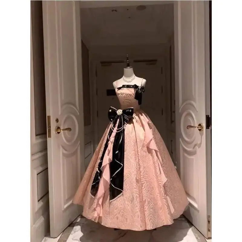 Pink Evening Dress Lolita High-end Adult Ceremony Host Annual Meeting Strap Princess Dress Elegant Heavy Craft Black
Pink Evening Dress Lolita High-end Adult Ceremony Host Annual Meeting Strap Princess Dress Elegant Heavy Craft Black
