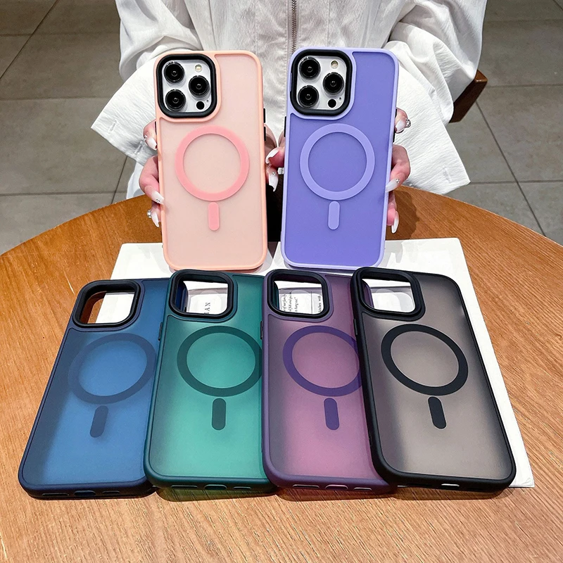 Matte translucent Magsafe Case For iPhone 16 15 Pro 14 13 12 11 Pro Max 16 15 Plus Magnetic wireless charging acrylic back cover
Matte translucent Magsafe Case For iPhone 16 15 Pro 14 13 12 11 Pro Max 16 15 Plus Magnetic wireless charging acrylic back cover