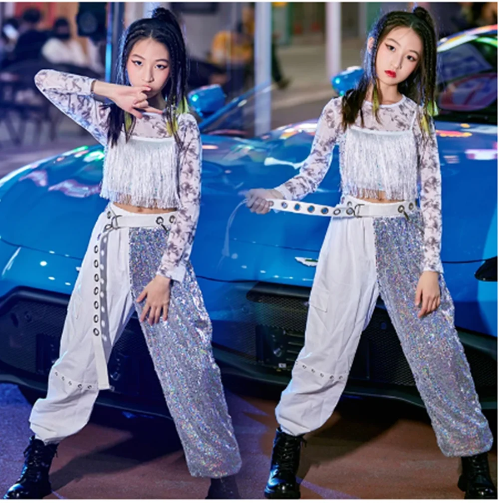 Fashion Catwalk Show Stage Costume Girls Tassel Tops Sequins Pants Kpop Outfit Hip Hop Dancewear Jazz Dancer Clothes
Fashion Catwalk Show Stage Costume Girls Tassel Tops Sequins Pants Kpop Outfit Hip Hop Dancewear Jazz Dancer Clothes