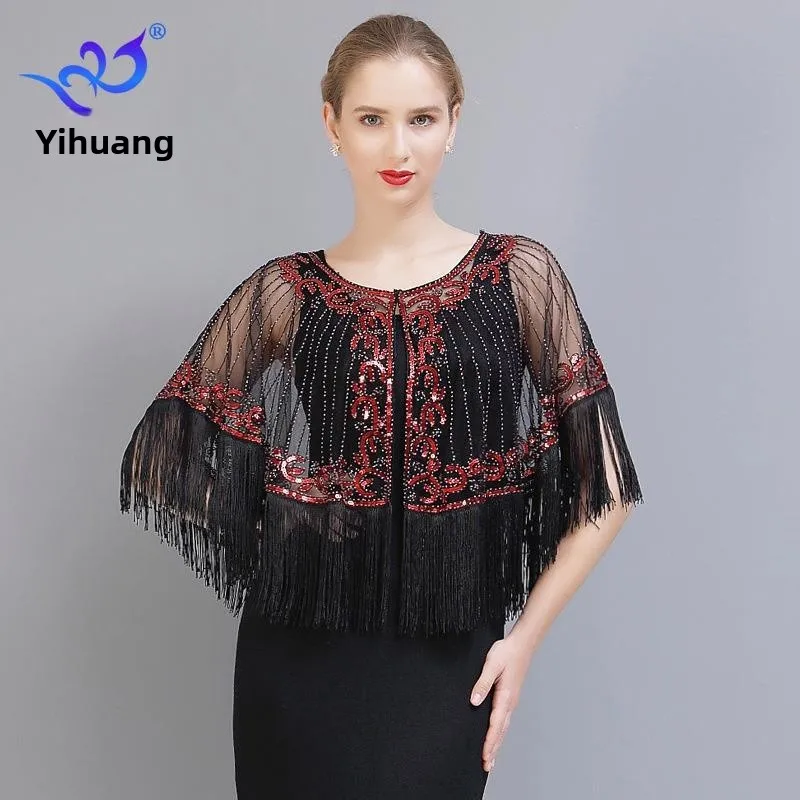 Shiny Sequin Shawl Evening Dress Wrap Mesh Sleeveless Outerwear Geometric Pattern Spring Fashion Decorative Net Lace Shoulder
Shiny Sequin Shawl Evening Dress Wrap Mesh Sleeveless Outerwear Geometric Pattern Spring Fashion Decorative Net Lace Shoulder